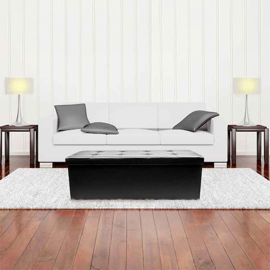 Sorbus 43" Faux Leather Storage Bench